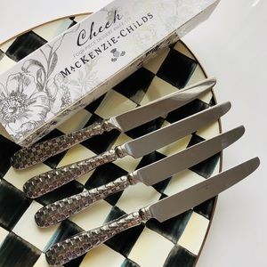 NWT MacKenzie-Childs 4-piece dessert knife set
